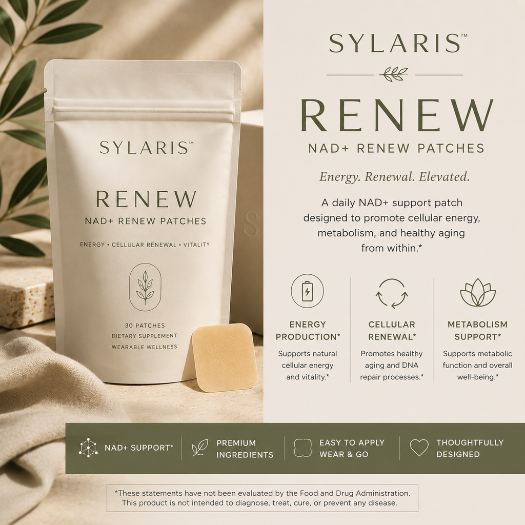 SYLARIS™ RENEW NAD+ Patches – Energy, Cellular Renewal, Vitality